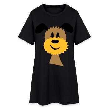 chien - Robe T-shirt Femme - noir - Devant