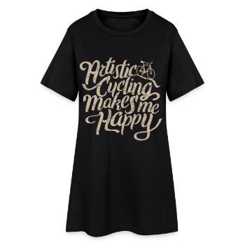 Le cyclisme artistique, le cyclisme artistique, ça me rend heureux - Robe T-shirt Femme - noir - Devant
