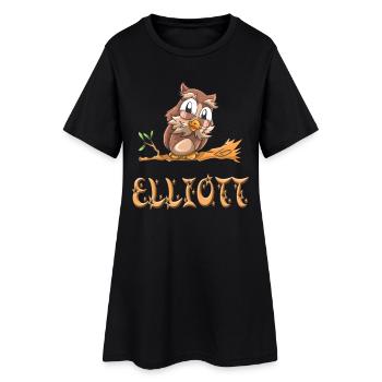 Owl Elliott - Robe T-shirt Femme - noir - Devant