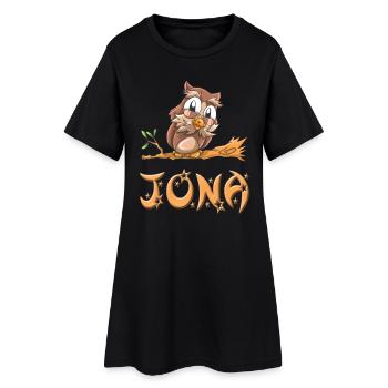 Owl Jonah - Women’s T-Shirt Dress - black - Front