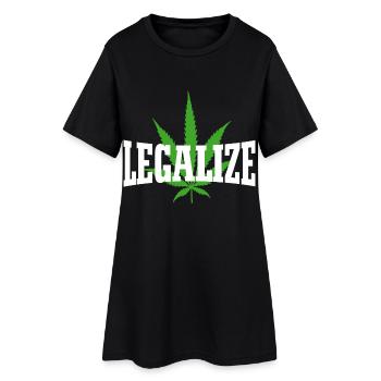 Legalize - Frauen T-Shirt-Kleid - Schwarz - Vorne
