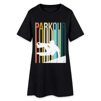 Parkour Rétro - Robe T-shirt Femme - noir - Devant