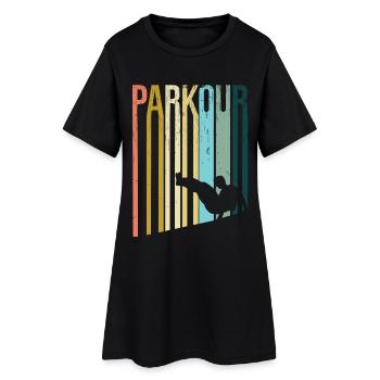 Parkour Rétro - Robe T-shirt Femme - noir - Devant