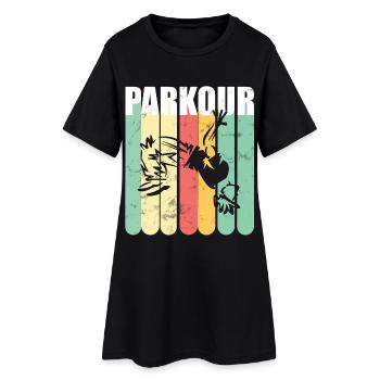Parkour Rétro - Robe T-shirt Femme - noir - Devant