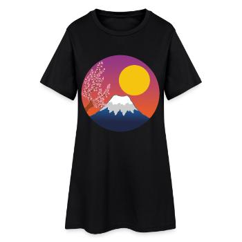 Mount Fuji manga - Women’s T-Shirt Dress - black - Front