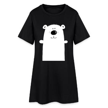 ours polaire câline - polaire - Ours - Enfants - Robe T-shirt Femme - noir - Devant