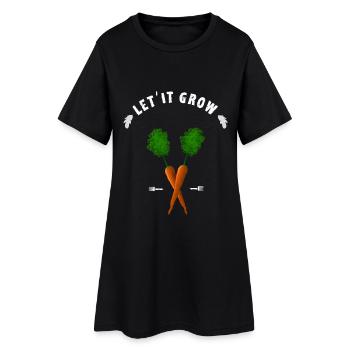 carotte grandir jardin fermier jardinier jardinier - Robe T-shirt Femme - noir - Devant