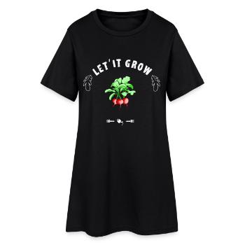Laissez-la pousser Plante de radis Marché fermier biologique - Robe T-shirt Femme - noir - Devant