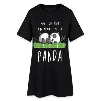 Mon esprit Animal est un panda - Panda Bear - Comic - Robe T-shirt Femme - noir - Devant