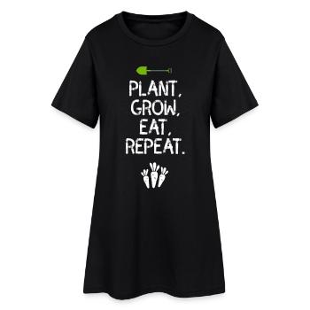 jardinier jardinier agriculteur bio bio agriculteur végétalien - Robe T-shirt Femme - noir - Devant
