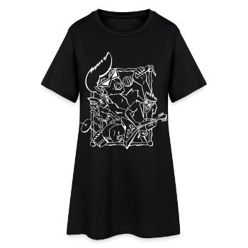 Riff Glyphic Guitar Scene - Women’s T-Shirt Dress - black - Front