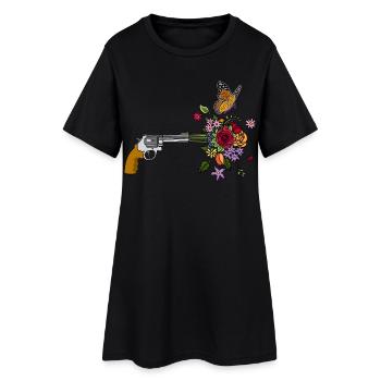 Le revolver de la paix - Robe T-shirt Femme - noir - Devant
