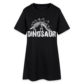 Dinosaure dinosaure Stylé squelettique Jura Dino - Robe T-shirt Femme - noir - Devant