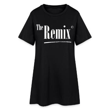 the remix partnerlook vater sohn avec l’original - Robe T-shirt Femme - noir - Devant
