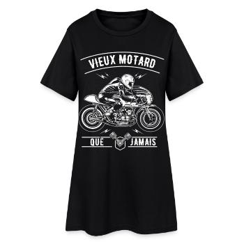 Vieux Motard que jamais - Robe T-shirt Femme - noir - Devant