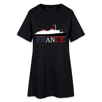 PAQUEBOT FRANCE - Robe T-shirt Femme - noir - Devant