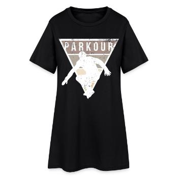 Parkour freerunning passe-temps sportif urbain cadeau - Robe T-shirt Femme - noir - Devant