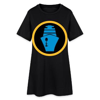Ship | Cruise | Ferry - Women’s T-Shirt Dress - black - Front