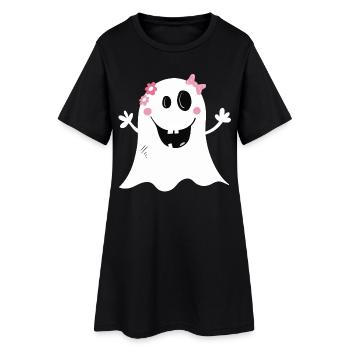 Funny girl Ghost I Halloween - Robe T-shirt Femme - noir - Devant