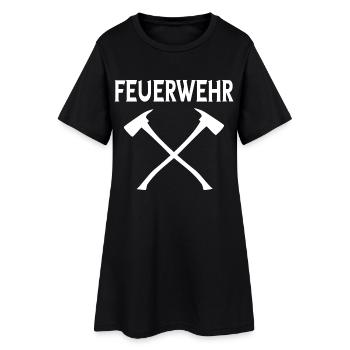 pompiers - Robe T-shirt Femme - noir - Devant