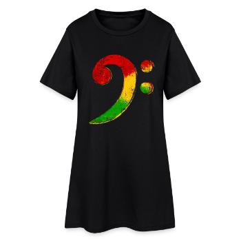 Cadeau Reggae Bass Clef pour bassiste - Robe T-shirt Femme - noir - Devant