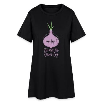 Oignon Sort One Day I’ll Make The Onions Cry - Robe T-shirt Femme - noir - Devant