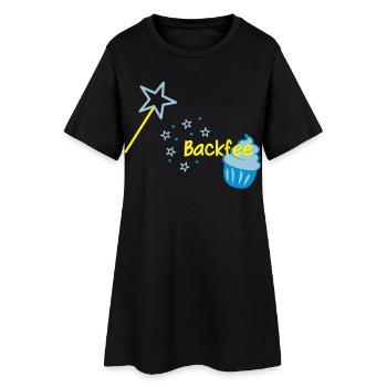Cupcaki Backfee - Frauen T-Shirt-Kleid - Schwarz - Vorne