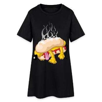 Hot-dog - Robe T-shirt Femme - noir - Devant