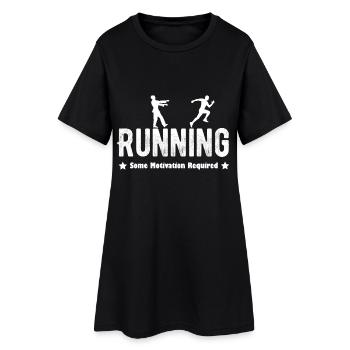 Running Zombie Jogger Fitness Running Gift White - Women’s T-Shirt Dress - black - Front