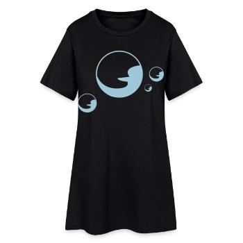 Mousse de bulles de savon Soapbubble - Robe T-shirt Femme - noir - Devant