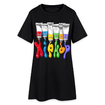 Tubes de hip-hop - Robe T-shirt Femme - noir - Devant