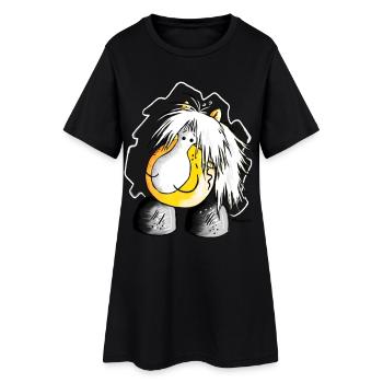 Haflinger - Hafi - Pferd - Frauen T-Shirt-Kleid - Schwarz - Vorne