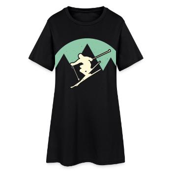 skier - Women’s T-Shirt Dress - black - Front