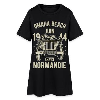 Omaha Beach Juin 1944 Caen Normandie - Robe T-shirt Femme - noir - Devant