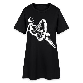 Mountainbike - Downhill - Frauen T-Shirt-Kleid - Schwarz - Vorne