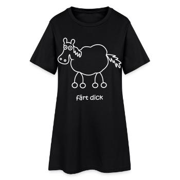 fin, gros, fini, fini, graisse de cheval, gros cheval - Robe T-shirt Femme - noir - Devant