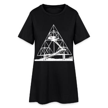 TETRAHEDRON WHITE - Women’s T-Shirt Dress - black - Front