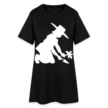 Jardin - Plantes - Jardinage - Robe T-shirt Femme - noir - Devant