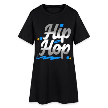 Hip hop - Robe T-shirt Femme - noir - Devant