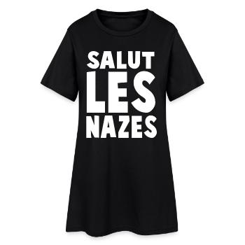 Salutations Macabres Noir et Blanc - Robe T-shirt Femme - noir - Devant