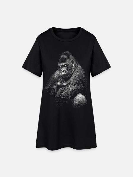 Gorilla - Robe T-shirt Femme - noir