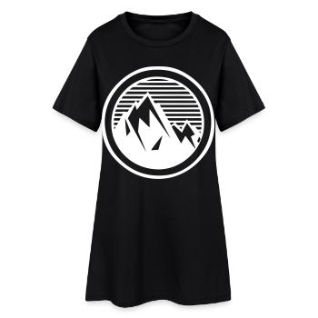 Montagnes en cercle - Robe T-shirt Femme - noir - Devant