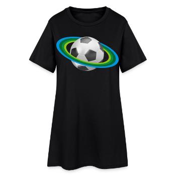 Le football, le soccer, - Robe T-shirt Femme - noir - Devant