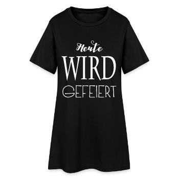 Jungesellenabschied Feiern - Frauen T-Shirt-Kleid - Schwarz - Vorne