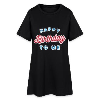 Joyeux anniversaire - Robe T-shirt Femme - noir - Devant