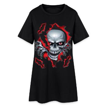 Skull - Robe T-shirt Femme - noir - Devant