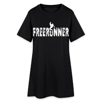 Athlète Parkour Free Run - Robe T-shirt Femme - noir - Devant