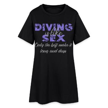 Sport tauchen Taucher Geschenk - Frauen T-Shirt-Kleid - Schwarz - Vorne