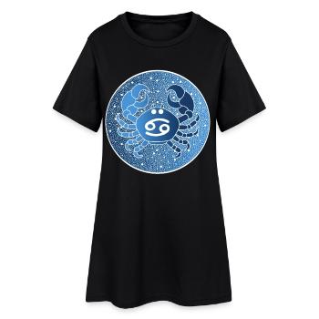 Signe astrologique : cancer - Robe T-shirt Femme - noir - Devant