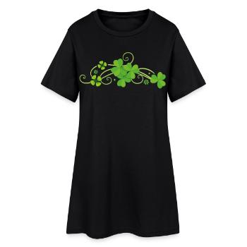 Trèfle chanceux trèfle Saint Patrick St-Sylvestre - Robe T-shirt Femme - noir - Devant